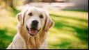 Golden Retriever looking at the camera