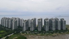 A general view of condominiums at Forest City, a development project launched under China's Belt and Road Initiative in Gelang Patah in Malaysia's Johor state