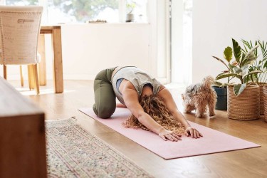 Woman practicing yoga