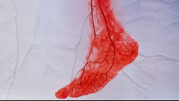 illustration of veins in the human foot