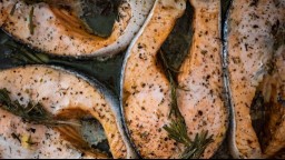 photo of baked salmon filets